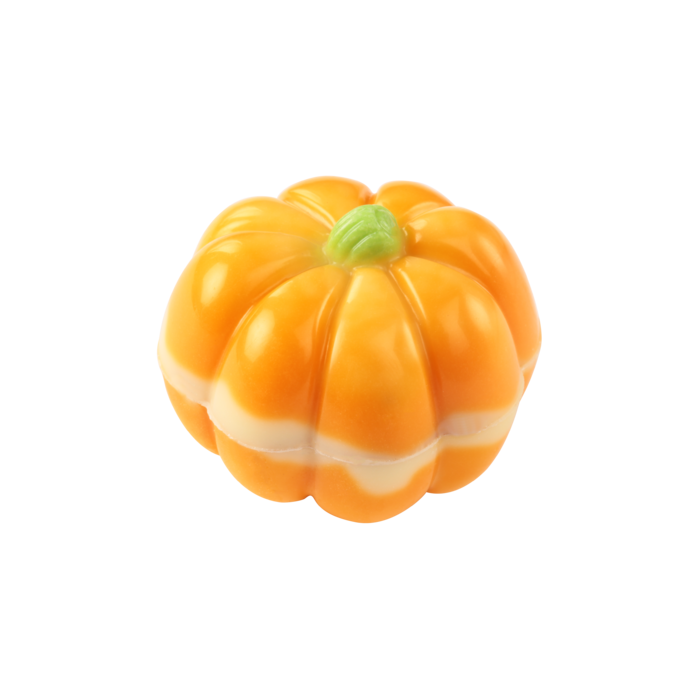 Pumpkin WHITE deco, hazelnut filling